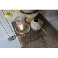 Shabby kelim kleedje Bruin / zwart 50x32cm