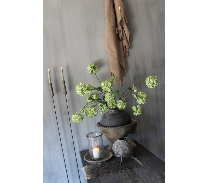Shabby kelim kleedje bruin / zwart 50 x 32 cm