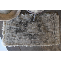 Shabby kelim kleedje grijs / bruin 50 x 32 cm