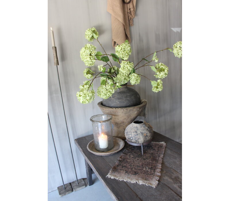 Shabby kelim kleedje rood / zwart 50 x 32 cm