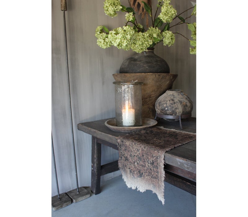 Shabby kelim kleedje Rood / zwart 50x32cm