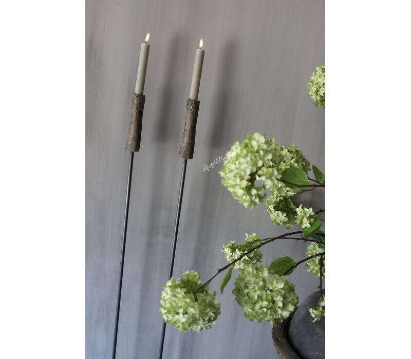 PMR vloerkandelaar dinerkaars beton/staal 130 cm