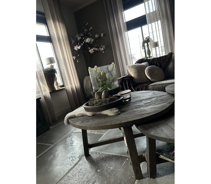 Salontafel round Antique grey 100 cm
