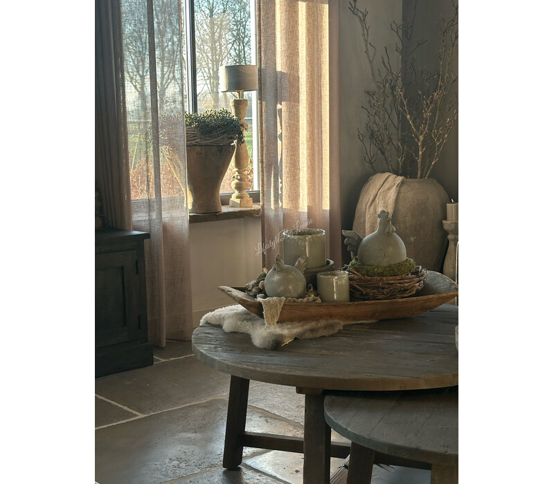 Salontafel round Antique grey 100 cm