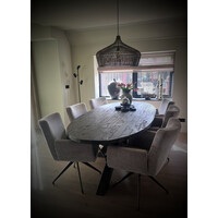 LUKSA ovale eettafel Adina 200 x 100 x 78 cm