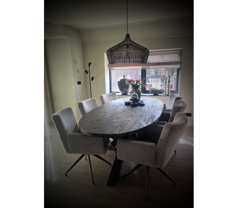 LUKSA ovale eettafel Adina 200 x 100 x 78 cm
