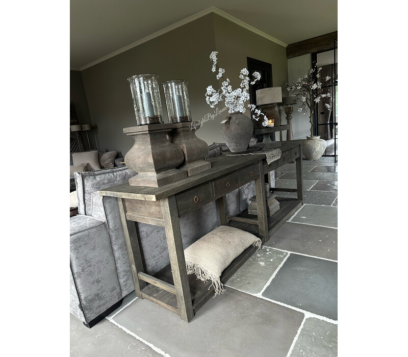 LUKSA wandkast / sidetable Jensen Antique grey 240 cm
