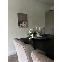 Aura Peeperkorn houten schaal met open handvat Antique grey 60 x 50 cm