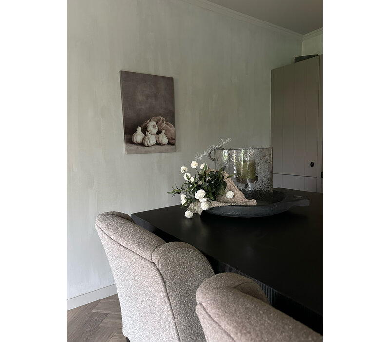 Aura Peeperkorn houten schaal met open handvat Antique grey 60 x 50 cm