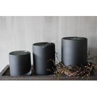 DUTZ cilinder windlicht smoke-black 19 cm