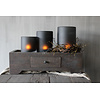 Dutz Cilinder windlicht DUTZ smoke-black 19cm