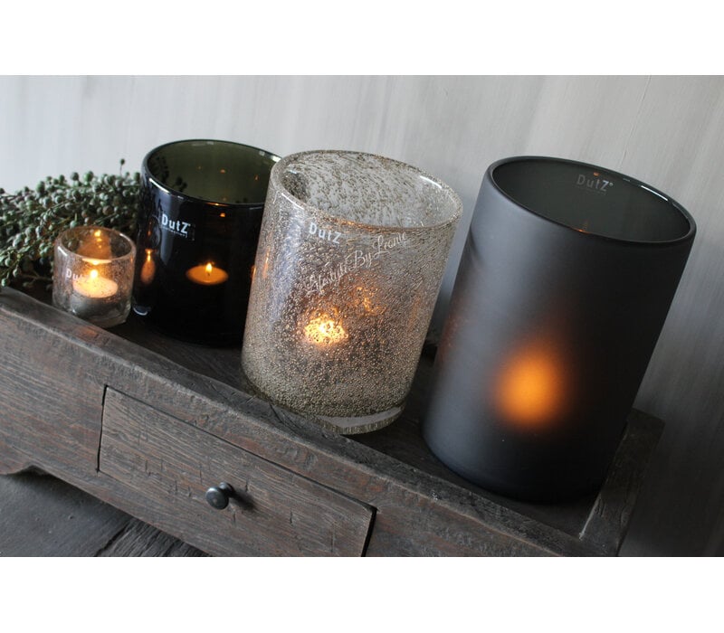Cilinder windlicht DUTZ smoke-black 23cm