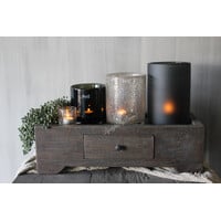 Cilinder windlicht DUTZ smoke-black 23cm