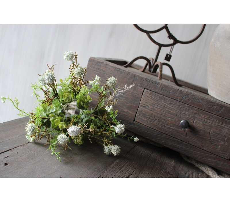 Namaak plant plataan bolletjes wit 40cm