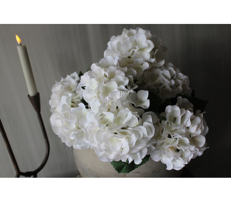 Namaak bos Hortensia bloeiend white 55 cm