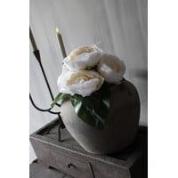 Namaak boeket pioen wit 37cm
