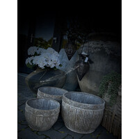 Metalen ronde plantenbak Nubia roest