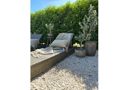 Metalen ronde plantenbak Nubia roest