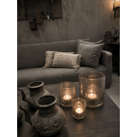 Hoffz Interior windlicht helder met bubbels