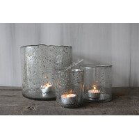 Hoffz Interior windlicht helder met bubbels