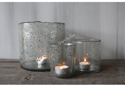 Hoffz Interior Hoffz Interior windlicht helder met bubbels