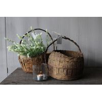 Aura Peeperkorn authentieke bamboo mand met hengsel