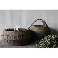 Aura Peeperkorn authentieke bamboo mand met hengsel
