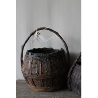 Aura Peeperkorn authentieke bamboo mand met hengsel