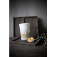 Aura Peeperkorn houten coffee holder / tray Old black 22x15cm