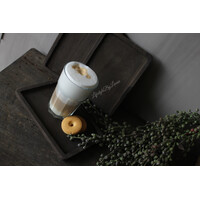 Aura Peeperkorn houten coffee holder / tray Old black 22x15cm