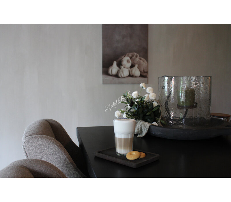Aura Peeperkorn houten coffee holder / tray Old black 22x15cm