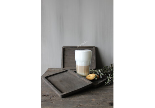 Aura Peeperkorn Aura Peeperkorn houten coffee holder / tray Old black 22x15cm