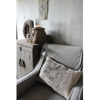 Shabby kussen met kelim opdruk Black 40x60cm