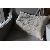 Shabby kussen met kelim opdruk Black 40x60cm