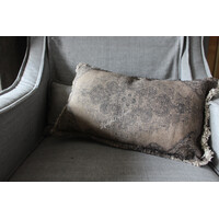 Shabby kussen met kelim opdruk Brown