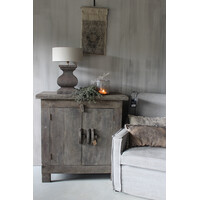 Shabby linnen Wanddoek Kelim Black 60x33cm