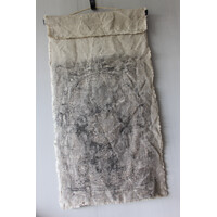 Shabby linnen Wanddoek Kelim Black 60x33cm