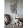 Shabby linnen Wanddoek Kelim Black 60x33cm