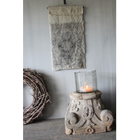 Shabby linnen Wanddoek Kelim Black 60x33cm