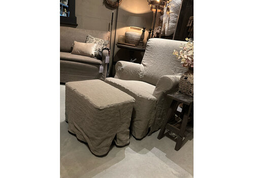Hoffz Interior hocker Liza 60 x 40 x 45 cm