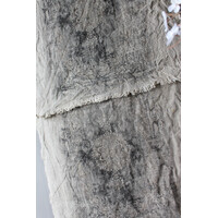 Shabby linnen Wanddoek Kelim Black 90x53cm