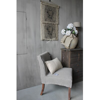 Shabby linnen Wanddoek Kelim Black 90x53cm