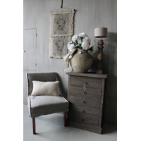 Shabby linnen Wanddoek Kelim Black 90x53cm