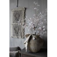 Shabby linnen Wanddoek Kelim Black 90x53cm