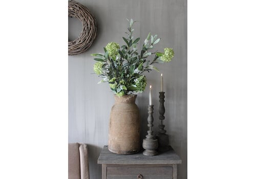 Zijden boeket Naturel green