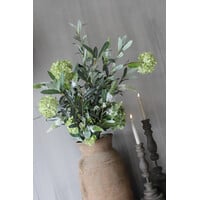 Zijden boeket Naturel green