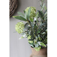 Zijden boeket Naturel green
