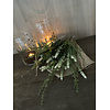 Namaak toef in shabby doek Witte lavendel