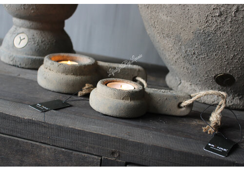 Brynxz Brynxz waxinelichthouder met touw Rustic 14 cm