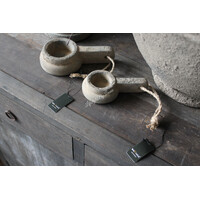 Brynxz waxinelichthouder met touw Rustic 14 cm